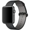 Apple Watch 42 mm-es, fekete szőtt műanyag szíj